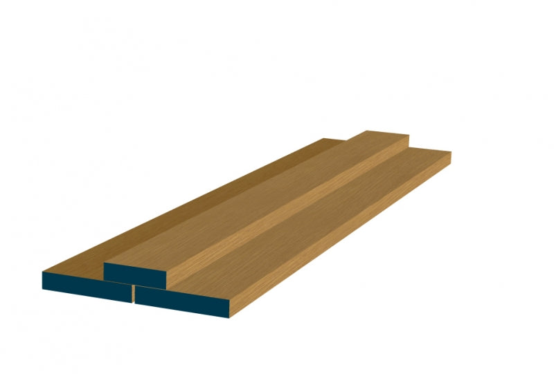 12mm Pre-Varnished Solid White Oak Door Lining Kit (inc SQUARE Door Stop)