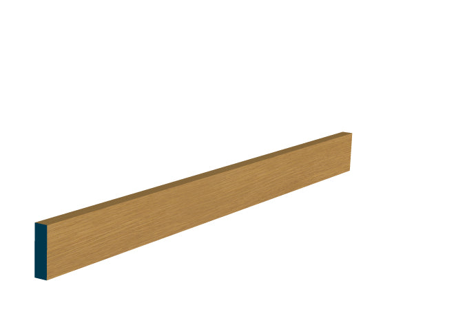 12 x 44 Pre-Varnished Solid White Oak Square Edge Door Stop