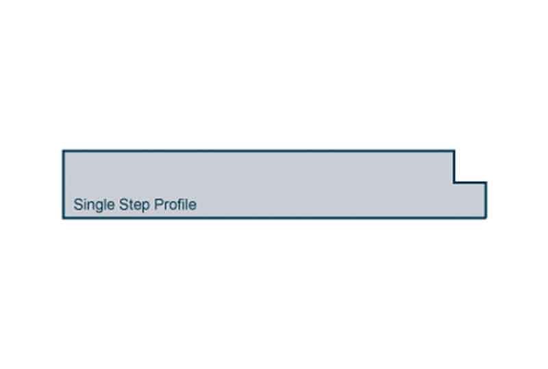 Profile View of 19 x 119mm Single Step Skirting