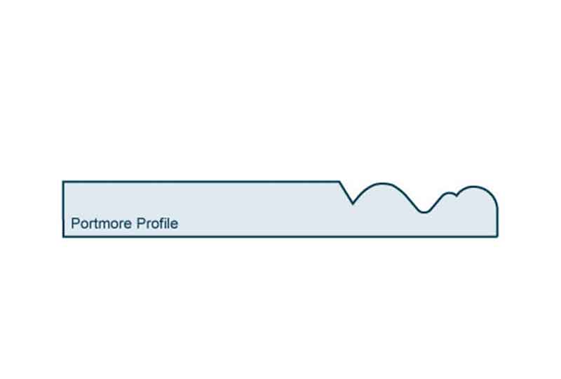 Profile View of 19 x 144mm Portmore Skirting