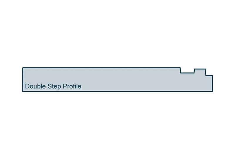 Profile View of 19 x 144mm Double Step Skirting