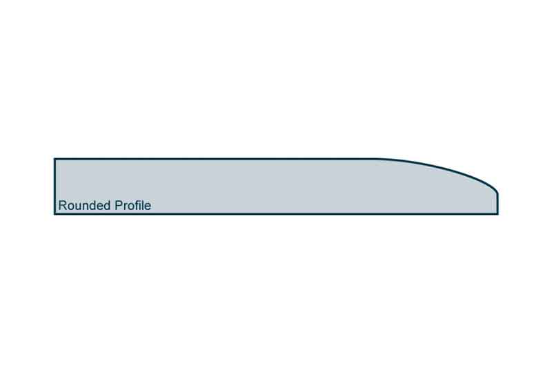 Profile View of 19 x 144mm Rounded Skirting