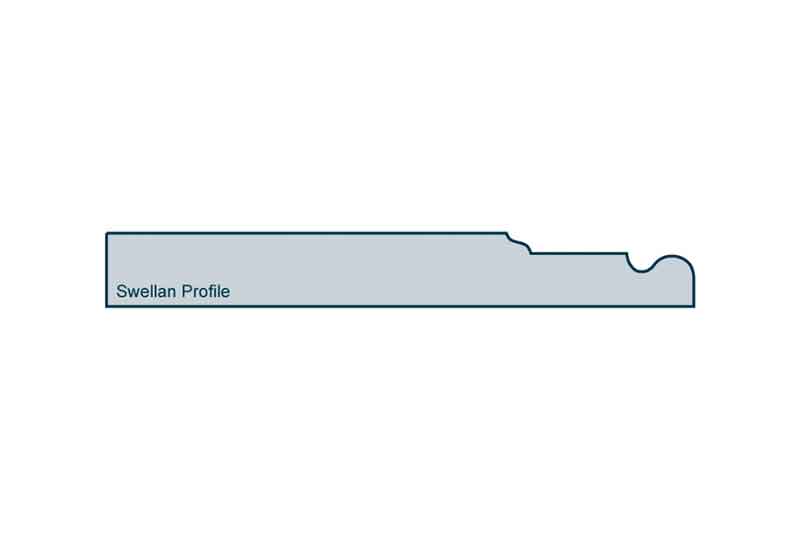 Profile View of 19 x 144mm Swellan Skirting