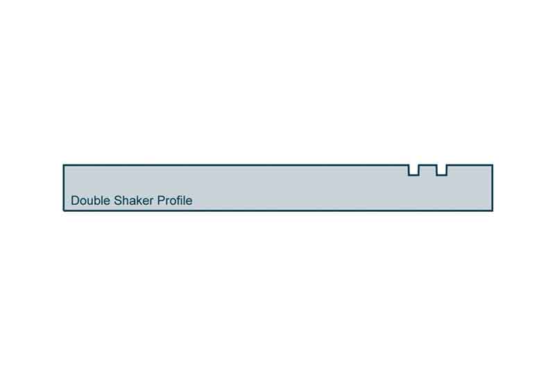 Profile View of 19 x 169mm Double Shaker Skirting