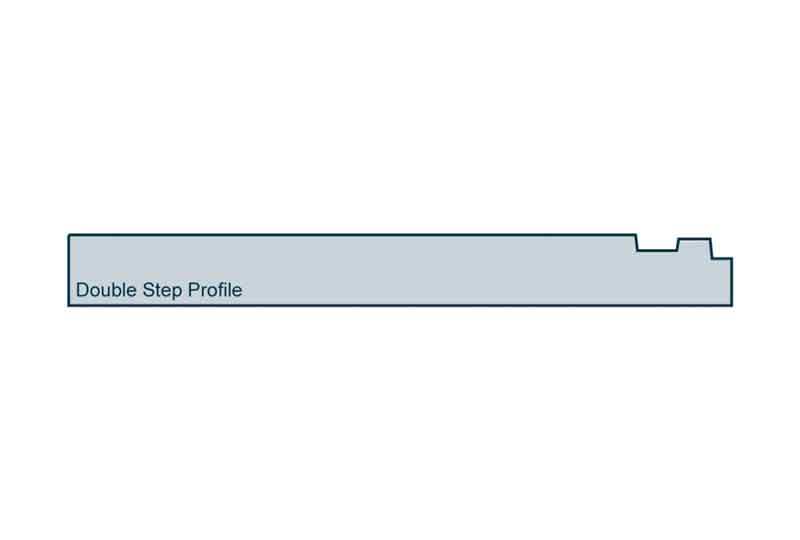 Profile View of 19 x 169mm Double Step Skirting