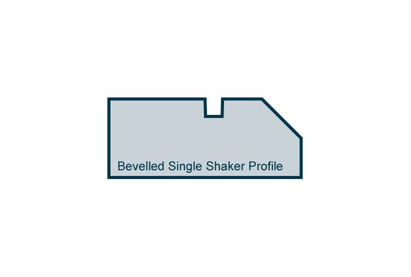 Profile View of 19 x 44mm Bevelled Single Shaker Architrave
