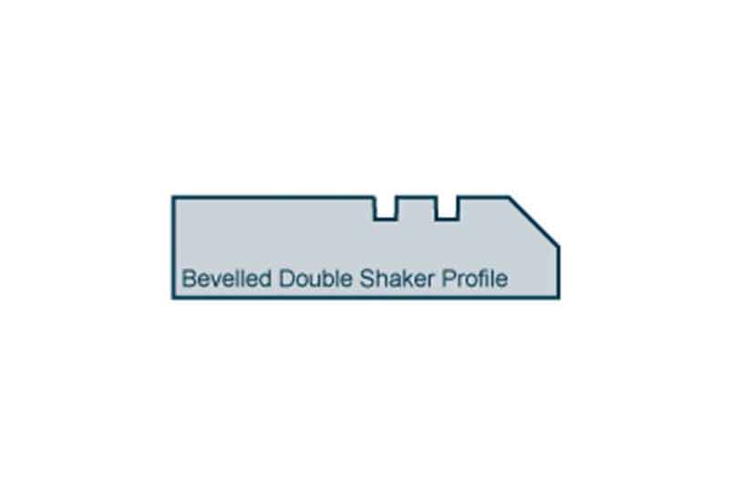 Profile View of 19 x 69mm Bevelled Double Shaker Architrave or Skirting