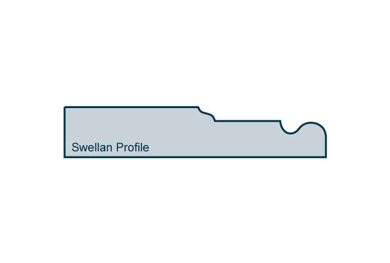 Profile View of 19 x 94mm Swellan Architrave or Skirting