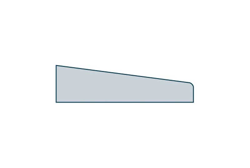 Profile View of 31 x 115mm Pre-Primed Wood Plinth Blocks
