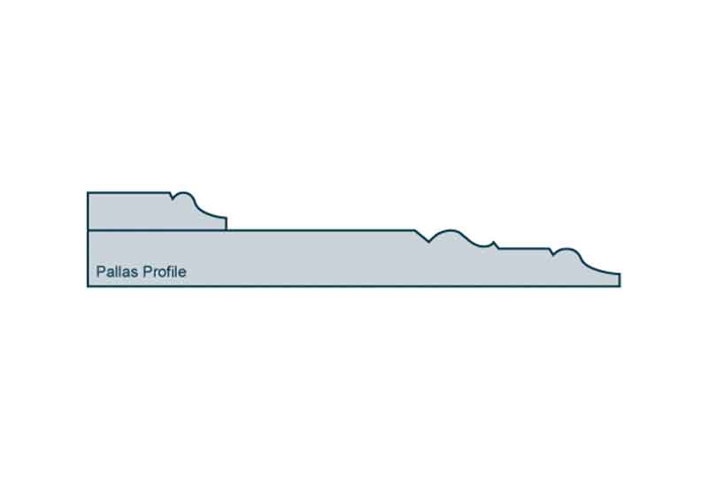 Profile View of 31 x 169mm Pallas Skirting