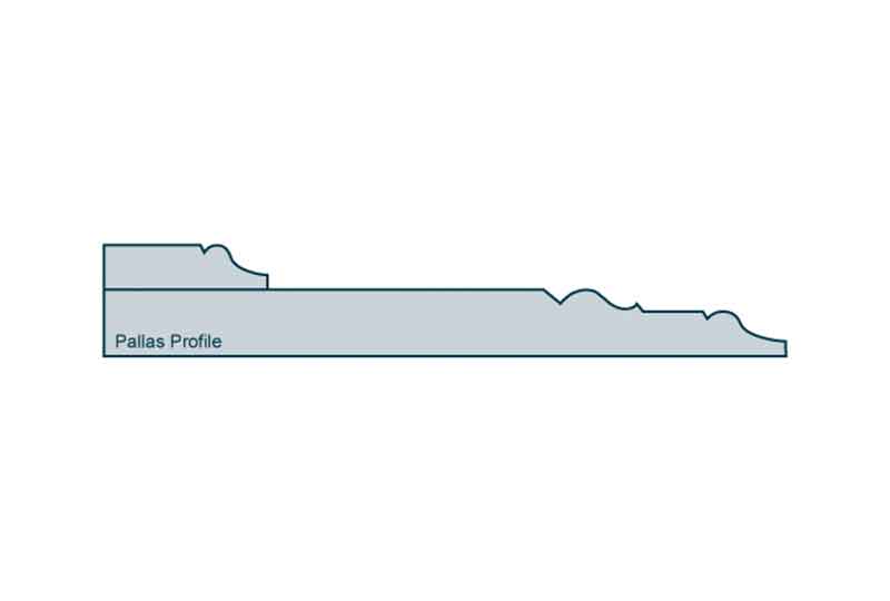 Profile View of 31 x 194mm Pallas Skirting