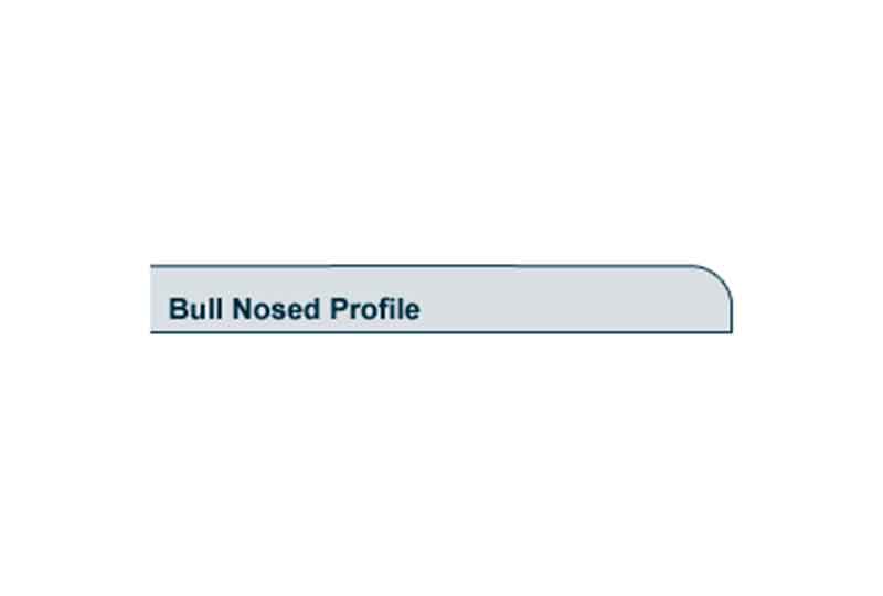 Profile View of 19 x 69mm Pre-Varnished Solid White Oak Bullnose Architrave/Skirting
