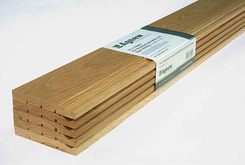 DIY Packs - 19 x 144mm Pre-Varnished Solid White Oak Ogee Skirting