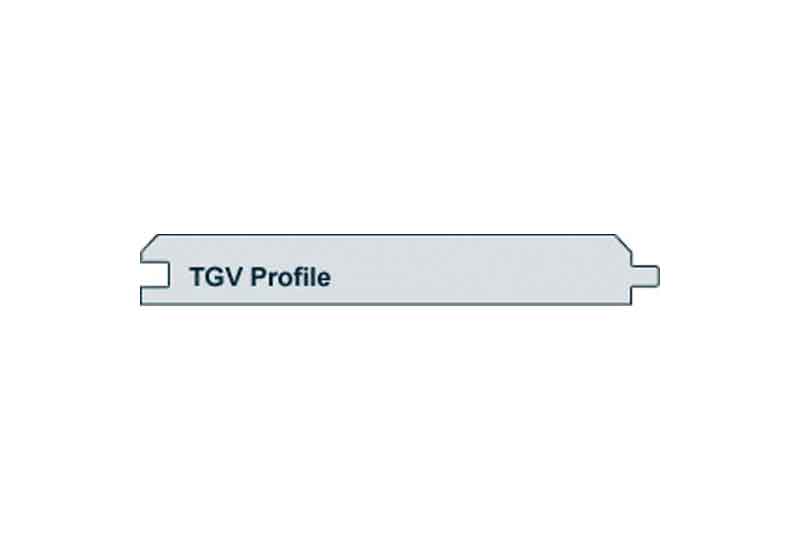 Profile View of 8 x 89mm TGV Sheeting