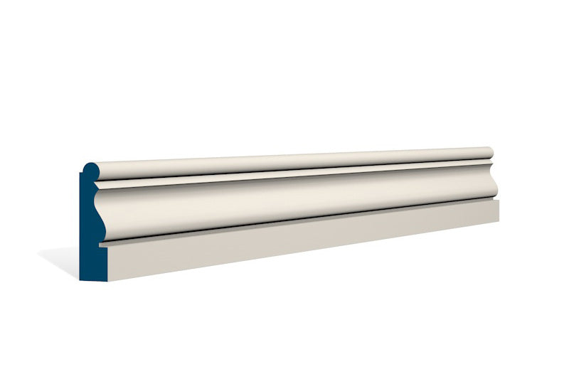 19 x 69mm Ardan Architrave or Skirting - Style: Pre-Painted Wood - Ivory