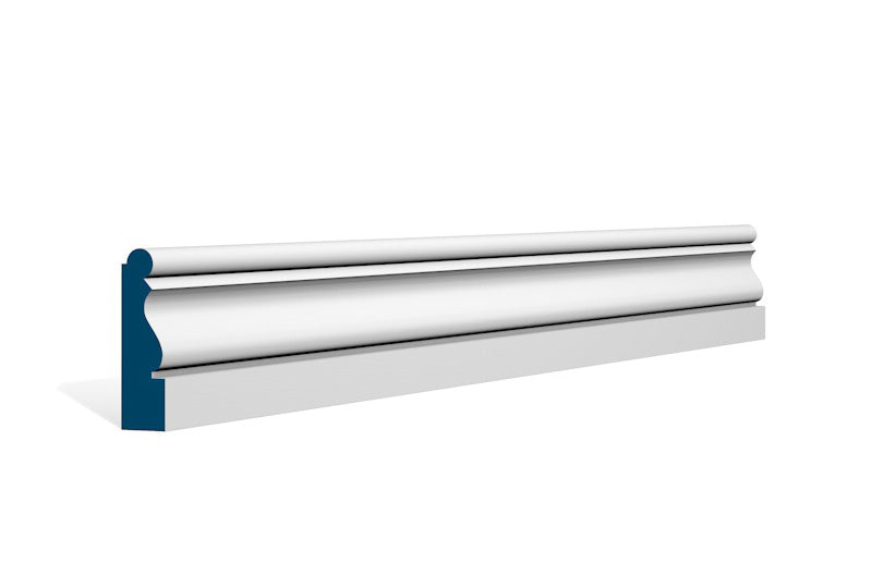 19 x 69mm Ardan Architrave or Skirting - Style: Pre-Painted Wood - White