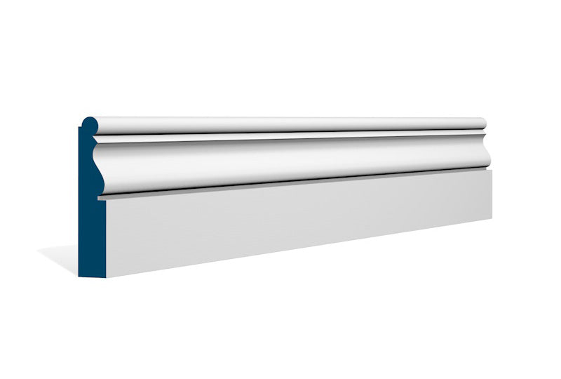 19 x 94mm Ardan Architrave or Skirting - Style: Pre-Painted Wood - White