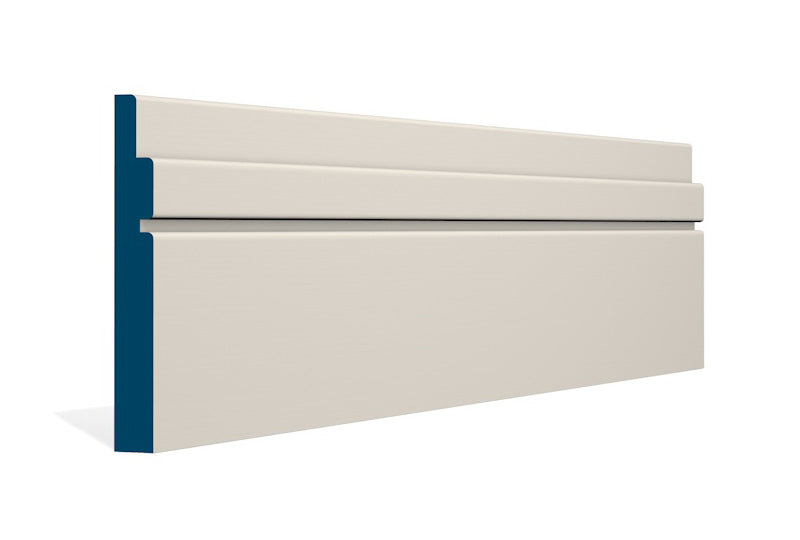 19 x 144mm Ballymore Skirting (5x2.4m) - Style: Pre-Painted Wood - Ivory
