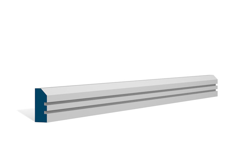 19 x 44mm Bevelled Double Shaker Architrave - Style: Pre-Primed Wood