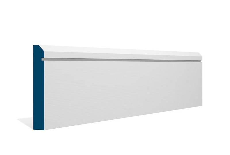 19 x 119mm Bevelled Single Shaker Skirting (5x2.4m) - Style: Pre-Painted Wood - White