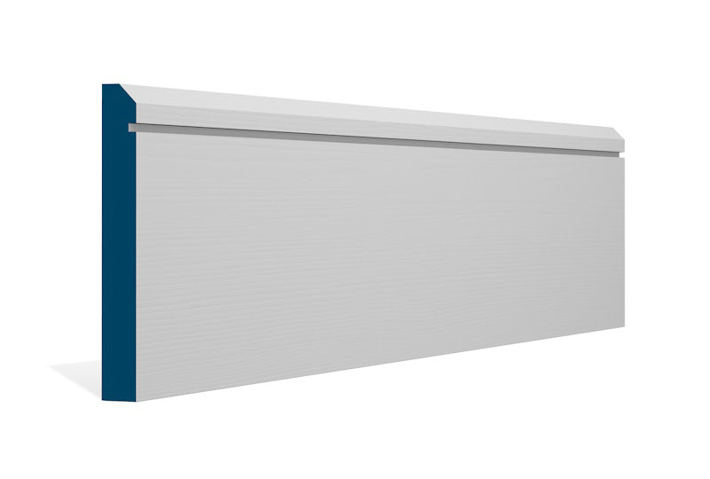 19 x 144mm Bevelled Single Shaker Skirting (5x2.4m) - Style: Pre-Primed Wood