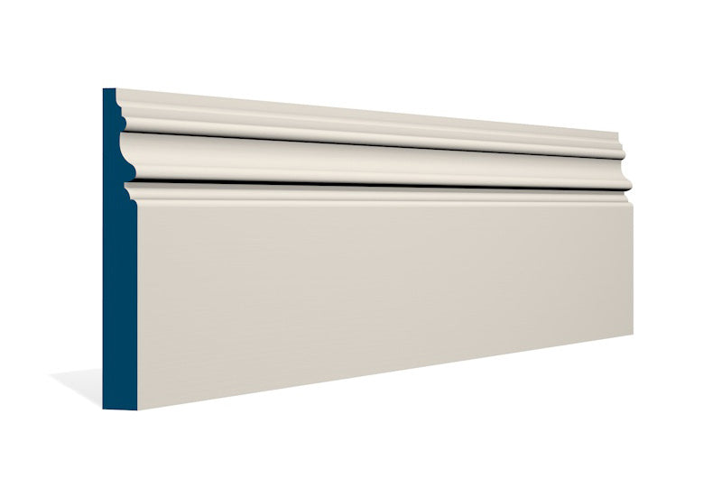 19 x 144mm Brackley Skirting (5x2.4m) - Style: Pre-Painted Wood - Ivory