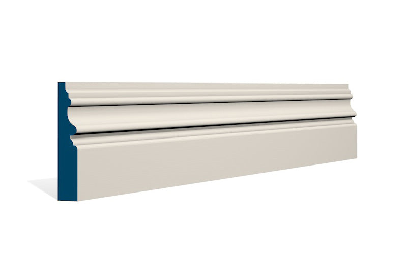 19 x 94mm Brackley Architrave or Skirting - Style: Pre-Painted Wood - Ivory