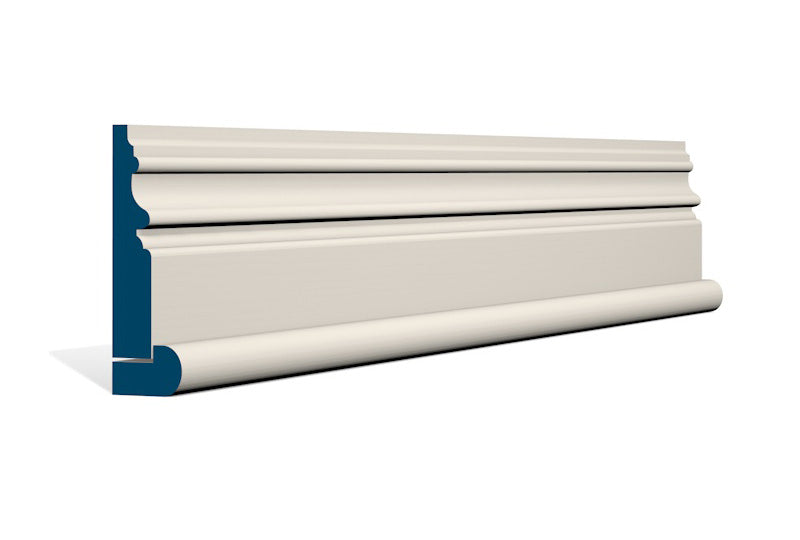 19 x 94mm Brackley Architrave, inc. Hockey Stick - Style: Pre-Painted Wood - Ivory