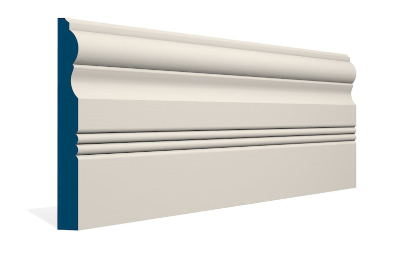 19 x 169mm Braden Skirting (5x2.4m) - Style: Pre-Painted Wood - Ivory