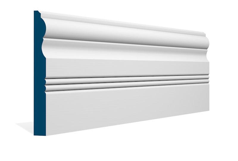 19 x 169mm Braden Skirting (5x2.4m) - Style: Pre-Painted Wood - White