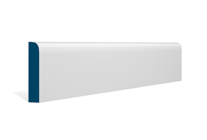 19 x 94mm Bullnose Architrave or Skirting - Style: Pre-Painted Wood - White