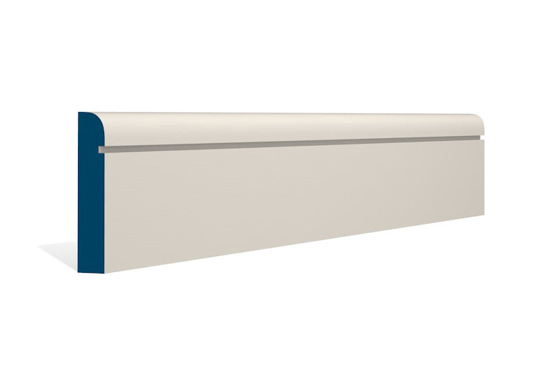 19 x 94mm Bullnose Shaker Architrave or Skirting - Style: Pre-Painted Wood - Ivory