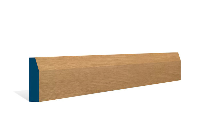 19 x 69mm Pre-Varnished Solid White Oak Chamfered Architrave/Skirting