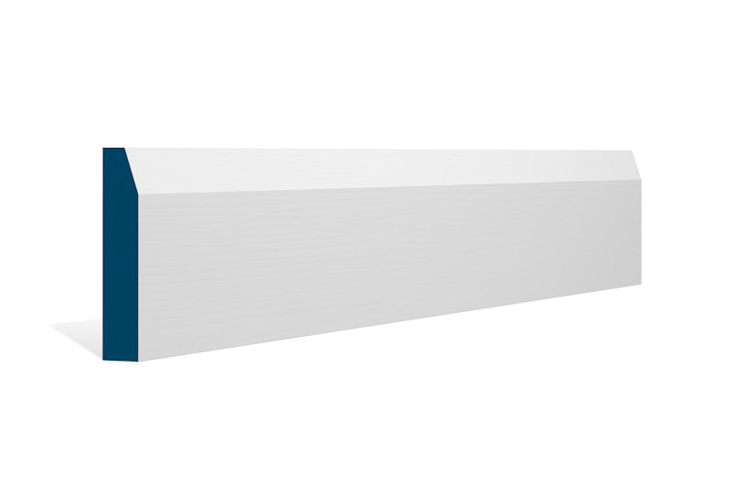 19 x 94mm Chamfered Architrave/Skirting - Style: Pre-Painted Wood - White