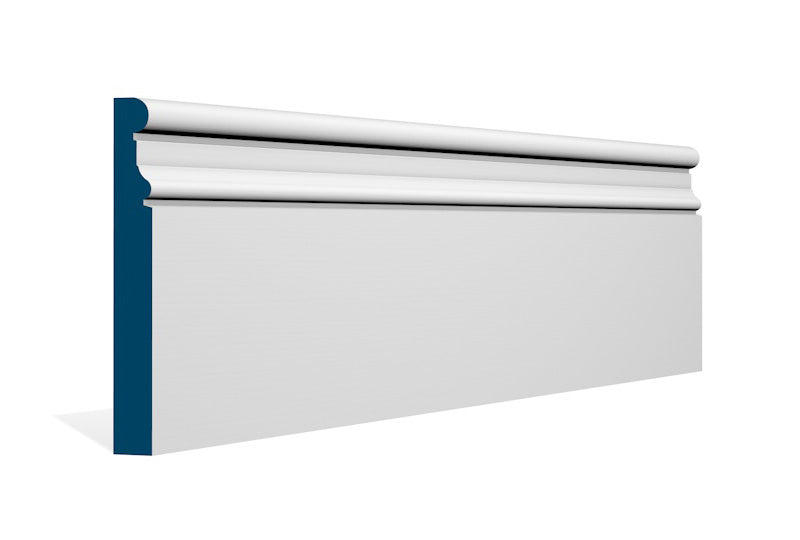 19 x 144mm Clonkeen Skirting (5x2.4m) - Style: Pre-Painted Wood - White