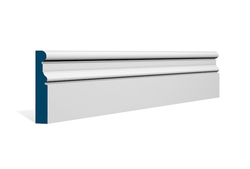 19 x 94mm Clonkeen Architrave or Skirting - Style: Pre-Painted Wood - White