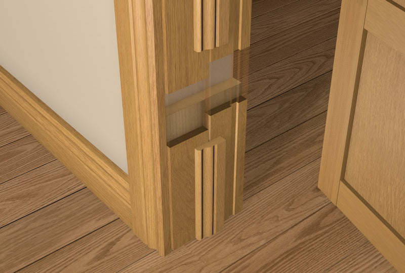 31mm Pre-Varnished Solid White Oak FACED 30 Minute Fire Door Liner (inc OGEE Door Stop)