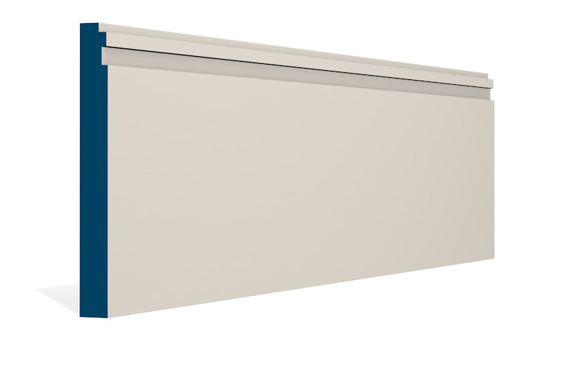 19 x 169mm Double Step Skirting (5x2.4m) - Style: Pre-Painted Wood - Ivory
