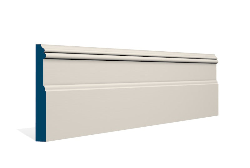 19 x 144mm Glaslough Skirting (5x2.4m) - Style: Pre-Painted Wood - Ivory