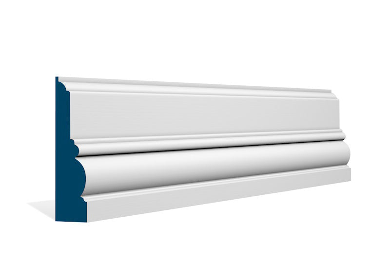 31 x 120mm Glenveagh Architrave or Skirting - Style: Pre-Painted Wood - White