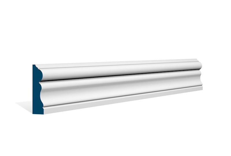 19 x 69mm Killeshin Architrave or Skirting - Style: Pre-Painted Wood - White