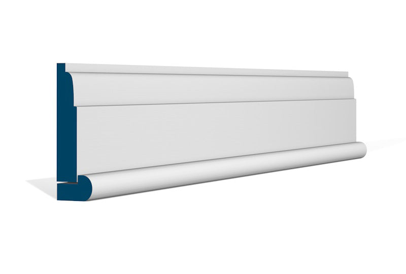 19 x 94mm Lambs Tongue Architrave, inc. Hockey Stick - Style: Pre-Painted Wood - White