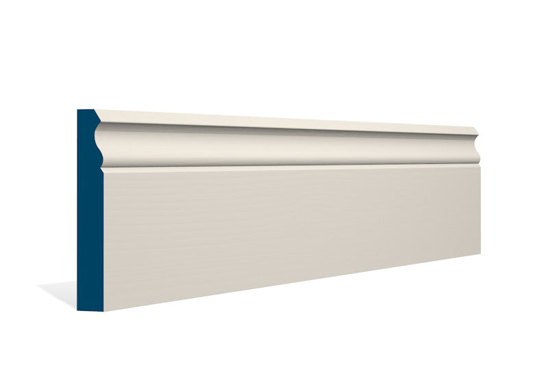 19 x 119mm Ogee Skirting (5x2.4m) - Style: Pre-Painted Wood - Ivory