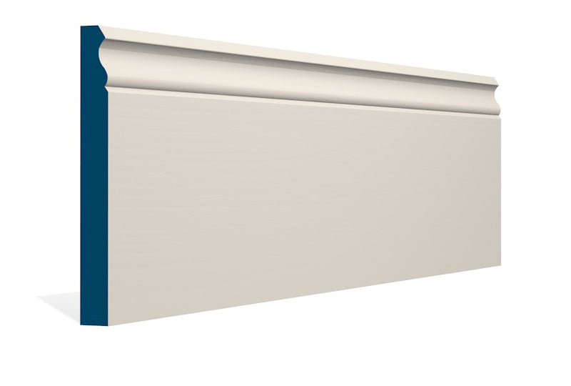 19 x 169mm Ogee Skirting (5x2.4m) - Style: Pre-Painted Wood - Ivory