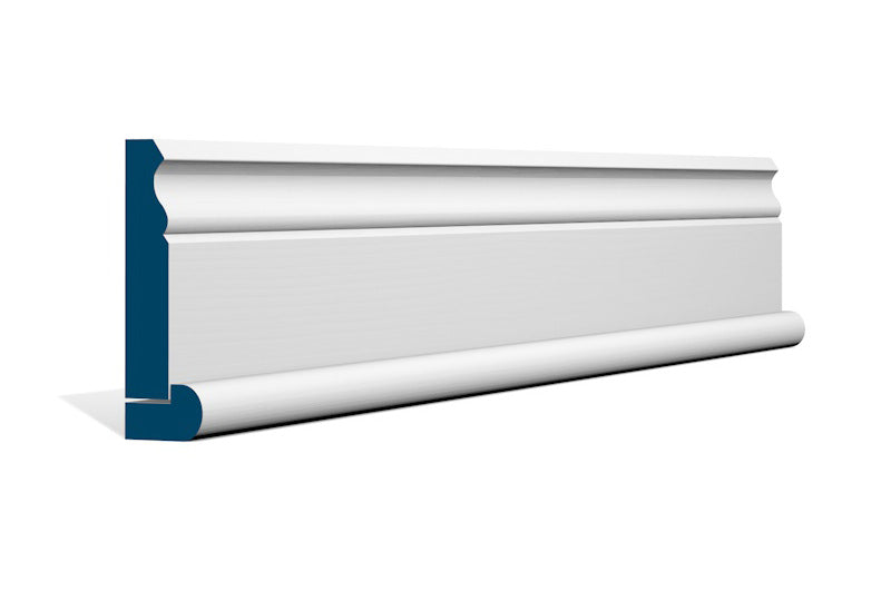 19 x 94mm Ogee Architrave, inc. Hockey Stick - Style: Pre-Painted Wood - White