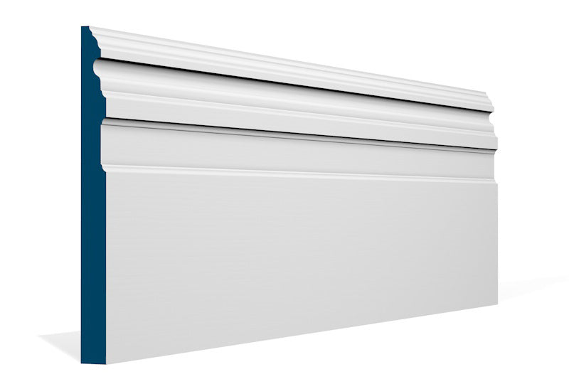 19 x 219mm Owel Skirting (5x2.4m) - Style: Pre-Painted Wood - White
