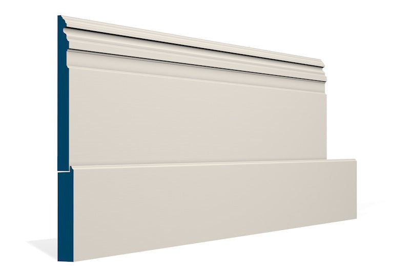 25 x 344mm Owel Skirting (5x2.4m) - Style: Pre-Painted Wood - Ivory