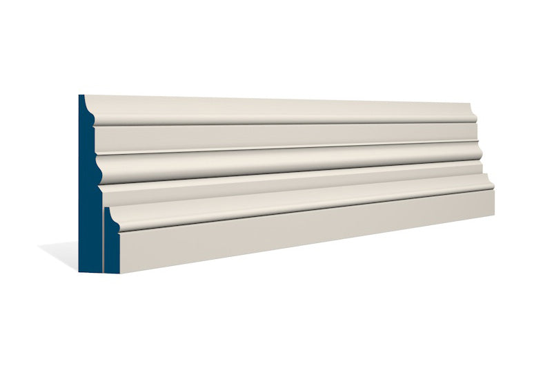 31 x 119mm Pallas Skirting (4x2.4m) - Style: Pre-Painted Wood - Ivory