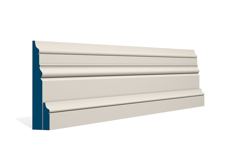 31 x 144mm Pallas Skirting (4x2.4m) - Style: Pre-Painted Wood - Ivory