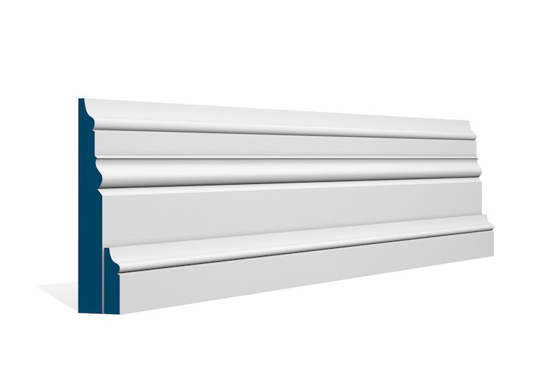 31 x 144mm Pallas Skirting (4x2.4m) - Style: Pre-Painted Wood - White